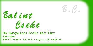 balint cseke business card